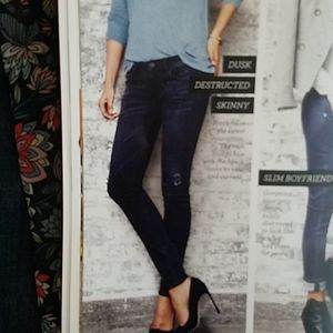 EUC CAbi Dusk Destructed Skinny Jean